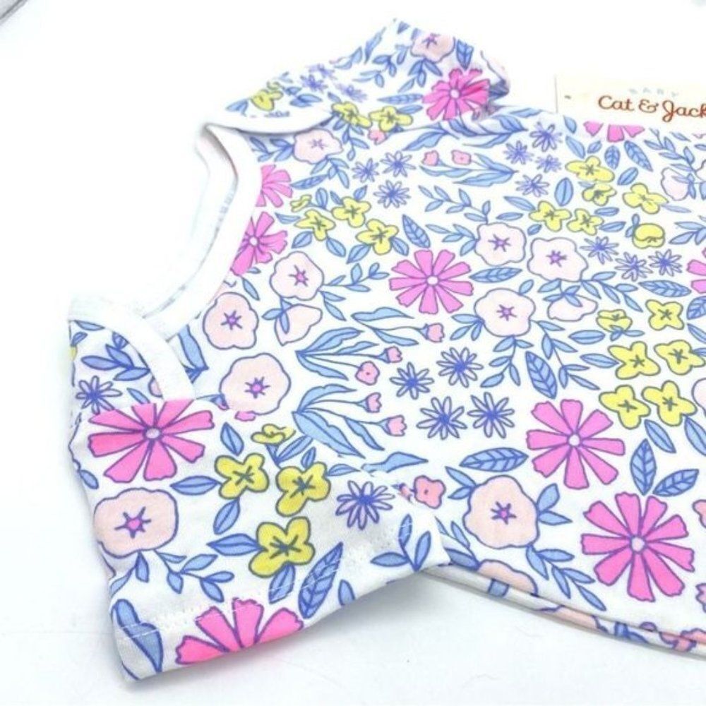 Cat & Jack Baby Floral Bodysuit Onsie New 3-6 Months - Picture 2 of 8